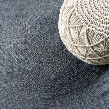 Zara Braided Coastal Cottage Round Jute Round Rug